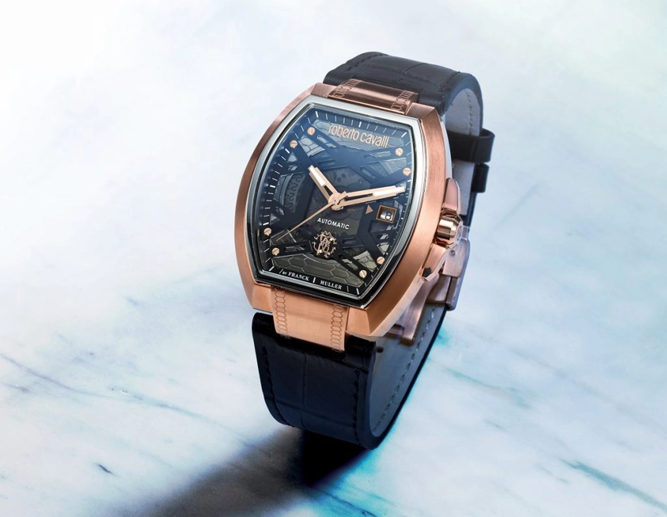 Roberto Cavalli by Franck Muller tonneau watch - TMS Group, brand licensing company